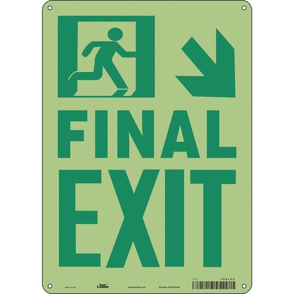 Safety Sign, 14 in x 10 in, Polyethylene