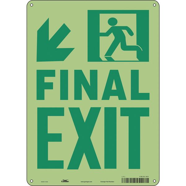 Safety Sign, 14 in x 10 in, Polyethylene