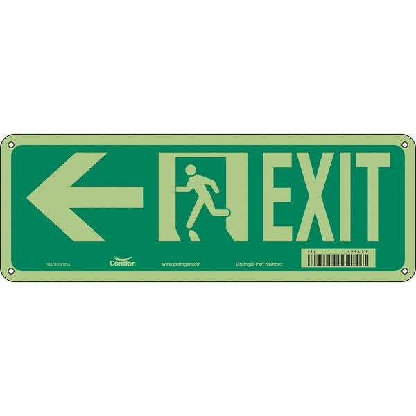 Safety Sign, 5 in x 14 in, Polyethylene
