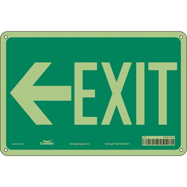 Safety Sign, 8 in x 12 in, Polyethylene