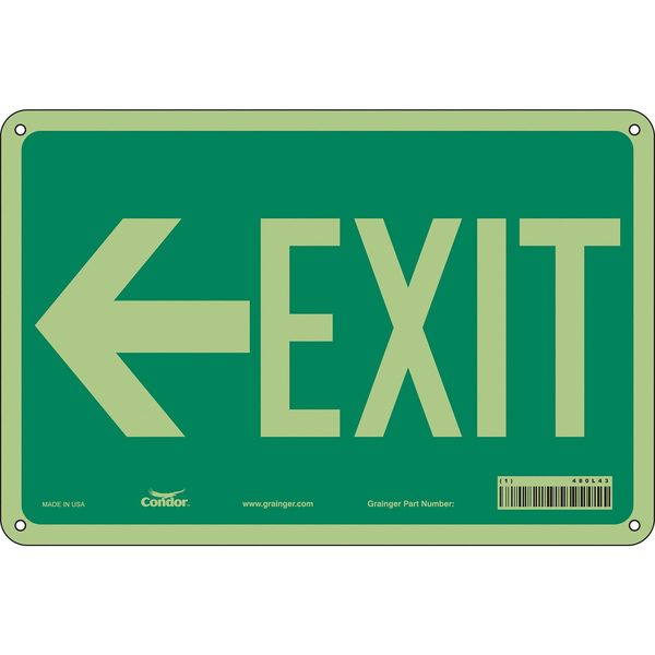 Safety Sign, 8 in x 12 in, Aluminum