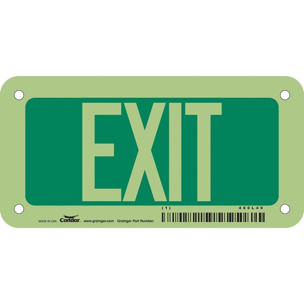Safety Sign, 3 in x 6 in, Polyethylene