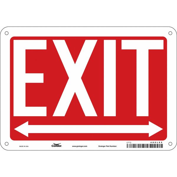 Safety Sign, 7 in x 10 in, Aluminum