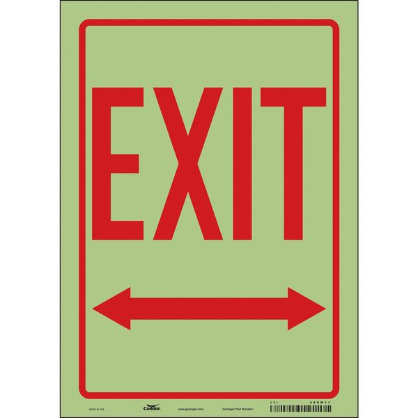 Safety Sign, 14 inx10 in, Glow Vinyl