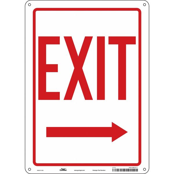 Safety Sign, 14 in x 10 in, Aluminum