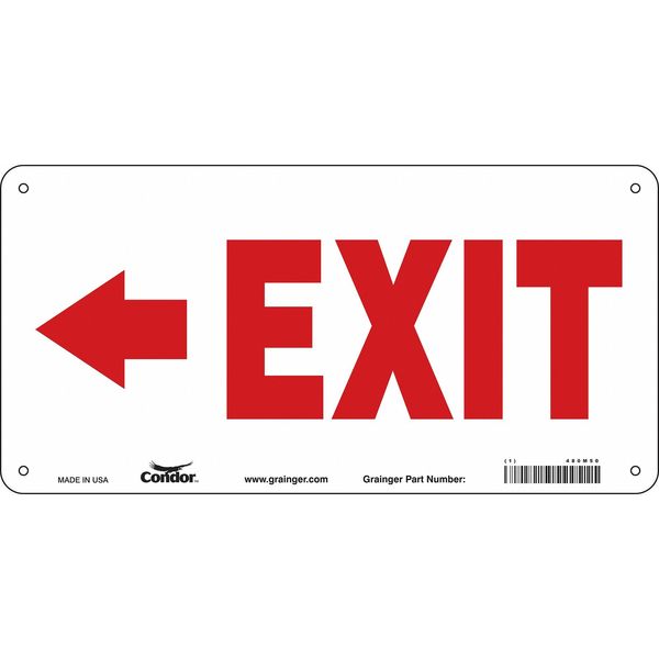 Safety Sign, 7 in x 14 in, Aluminum