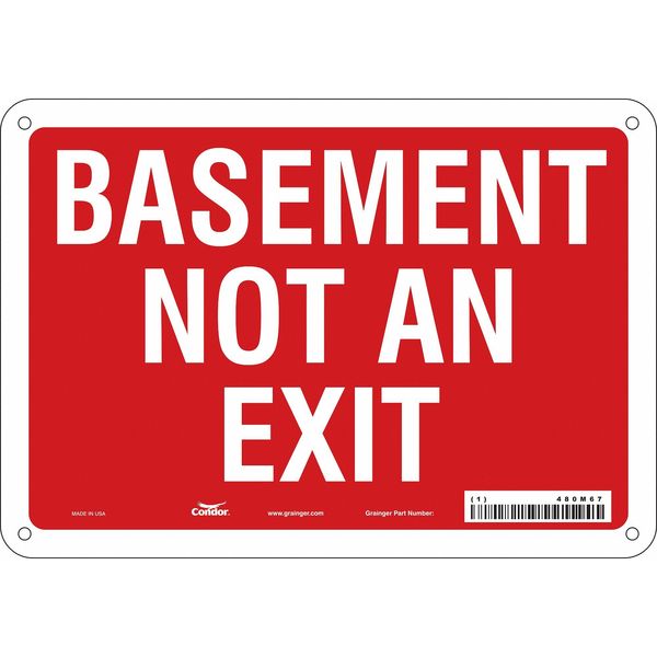 Safety Sign, 7 in Height, 10 in Width, Aluminum, Vertical Rectangle, English, 480M67