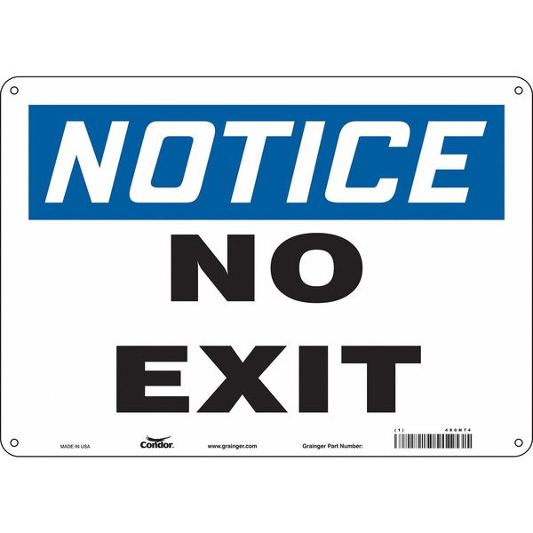 Safety Sign, 10 in x 14 in, Aluminum