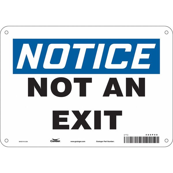 Safety Sign, 7 in x 10 in, Aluminum