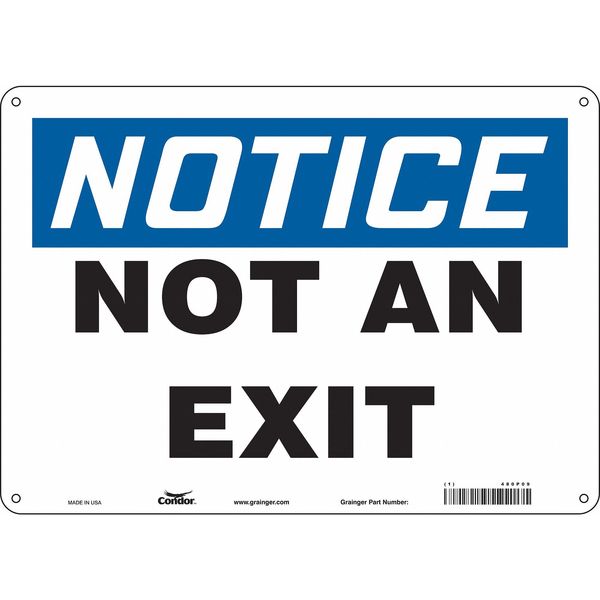 Safety Sign, 10 in x 14 in, Aluminum