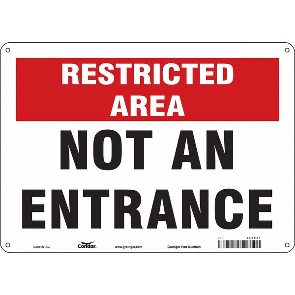 Safety Sign, 10 in Height, 14 in Width, Polyethylene, Horizontal Rectangle, English, 480P41