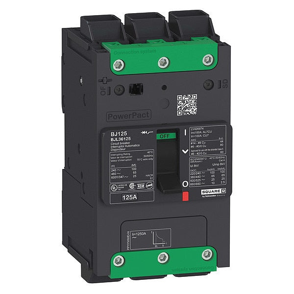 Molded Case Circuit Breaker, 30 A, 525V AC, 3 Pole, Unit Mount Mounting Style, BGL Series