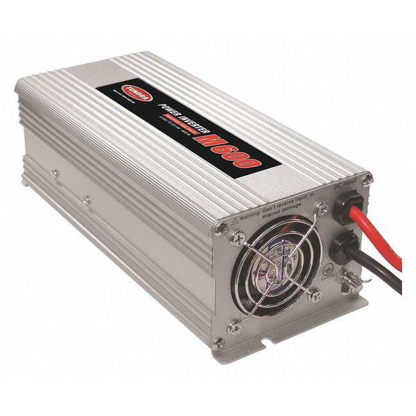 Inverter, Aluminum Case, Modified Sine Wave Form, 600 W Nominal Output, 1 Outlets