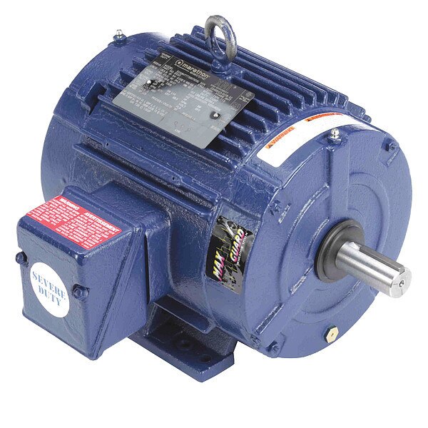 3-Phase Severe Duty Motor, 10 HP, 215T Frame, 230/460V AC Voltage, 3,518 Nameplate RPM