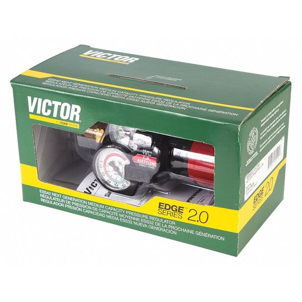 Gas Regulator, Single Stage, CGA-300, 2 to 15 psi, Use With: Acetylene