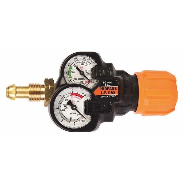 Gas Regulator, Single Stage, CGA-510LP, 2 to 40 psi, Use With: Natural Gas, Propane