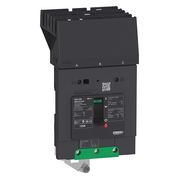 Molded Case Circuit Breaker, 20 A, 525V AC, 3 Pole, I-Line Mounting Style, BGA Series