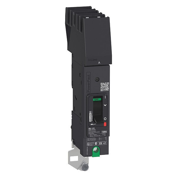 Molded Case Circuit Breaker, 50 A, 277V AC, 1 Pole, I-Line Mounting Style, BDA Series
