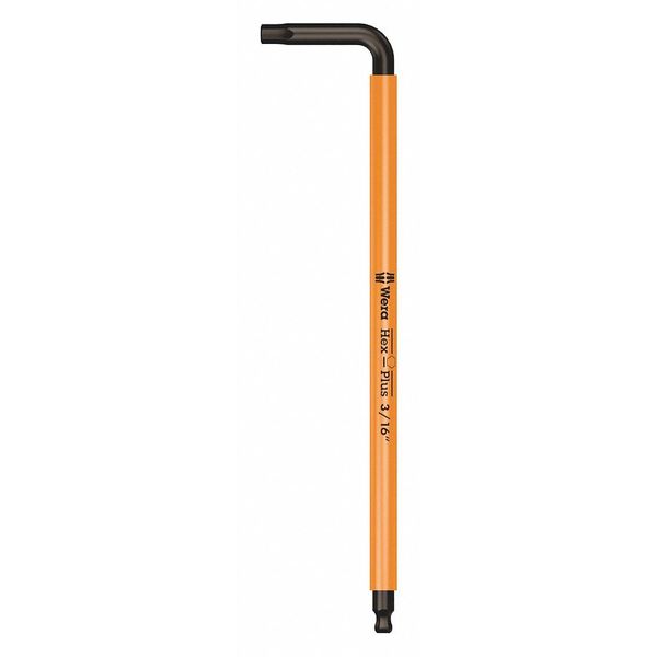 Plain L Key, 3/16 in Tip Size, 6 1/16 in Long, 6 1/16 in Short
