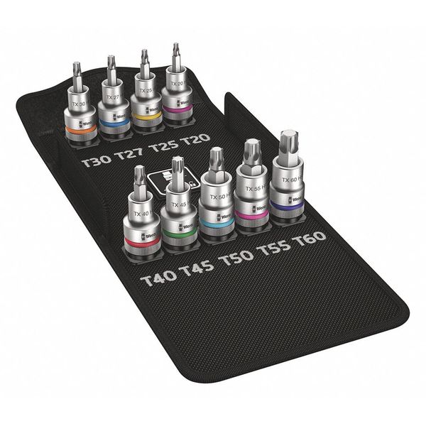 T20, T25, T27, T30, T40, T45, T50, T55, T60 Tip, Socket Bit, 1/2 in Drive