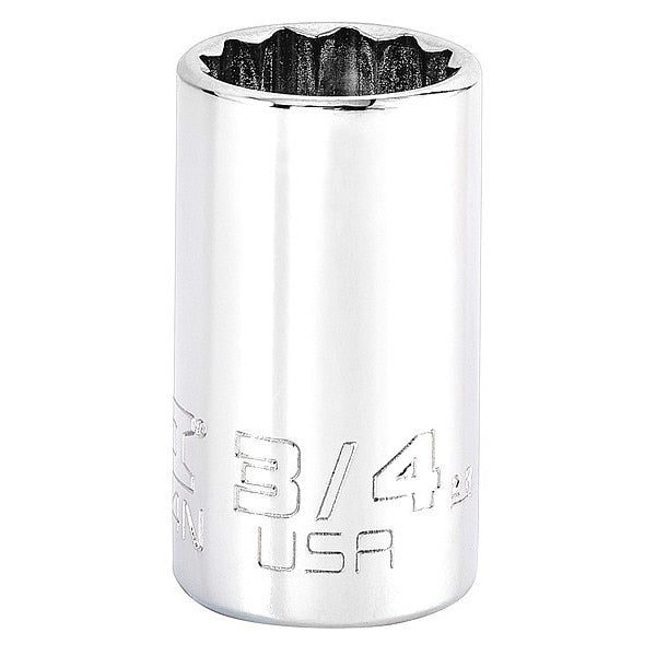 3/8 in Drive, Triple Square SAE Socket, 12 Points