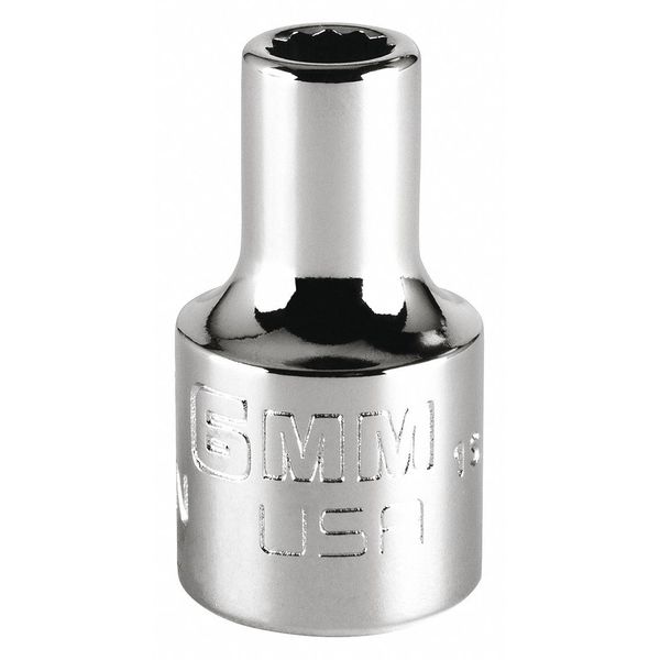 3/8 in Drive, 6mm Triple Square Metric Socket, 12 Points
