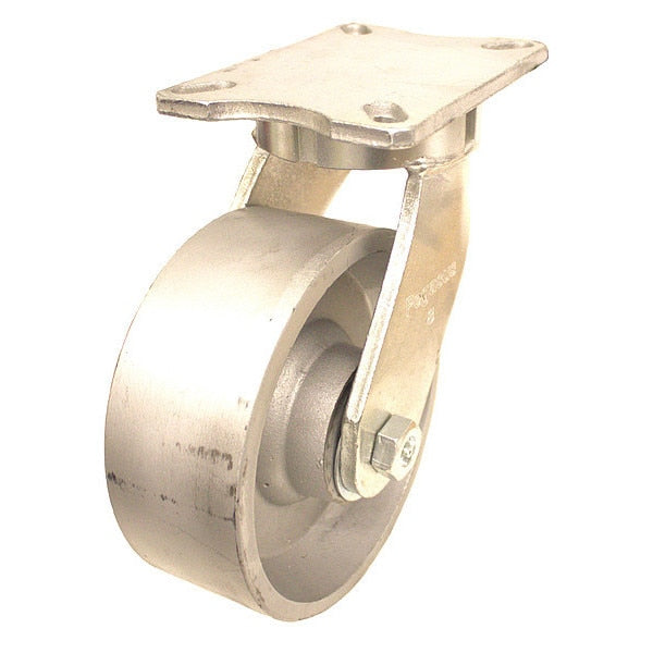 Plate Caster, 5400 lb. Ld Rating, Gy Wheel