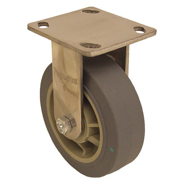 Plate Caster, 350 lb. Ld Rating, Gy Wheel