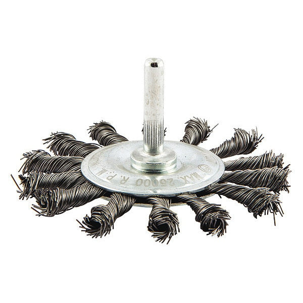 Wire Wheel Brush, Knotted, Carbon Steel