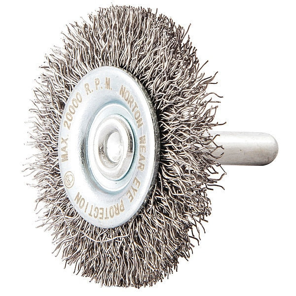 Wire Wheel Brush, Crimped, Carbon Steel