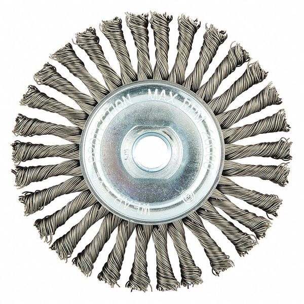 Wire Wheel Brush, Twisted, Carbon Steel