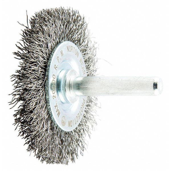 Wire Wheel Brush, Crimped, Carbon Steel
