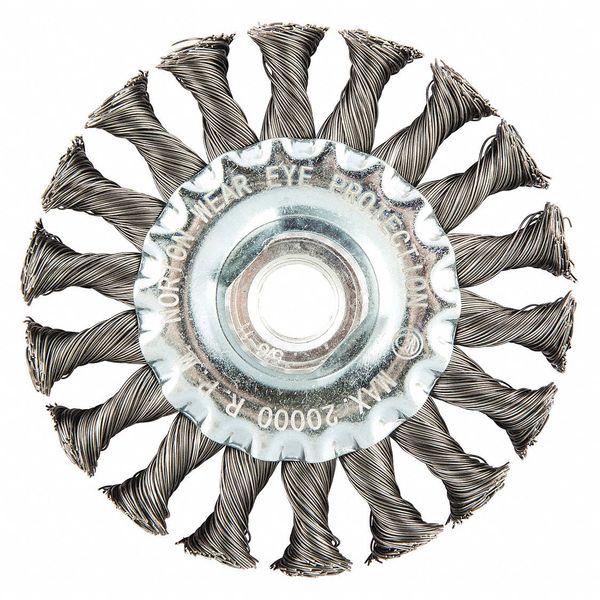 Wire Wheel Brush, Knotted, Carbon Steel