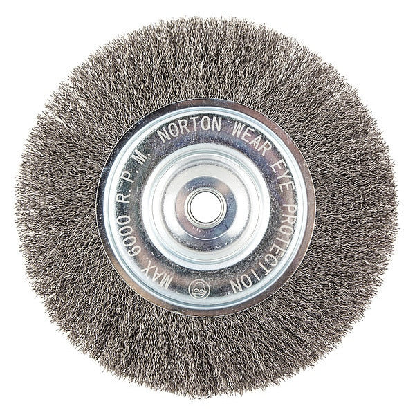 Wire Wheel Brush, Crimped, Carbon Steel