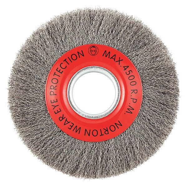 Wire Wheel Brush, Crimped, Carbon Steel