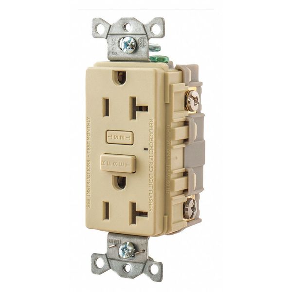 GFCI Receptacle, Self-Testing, 2 Poles