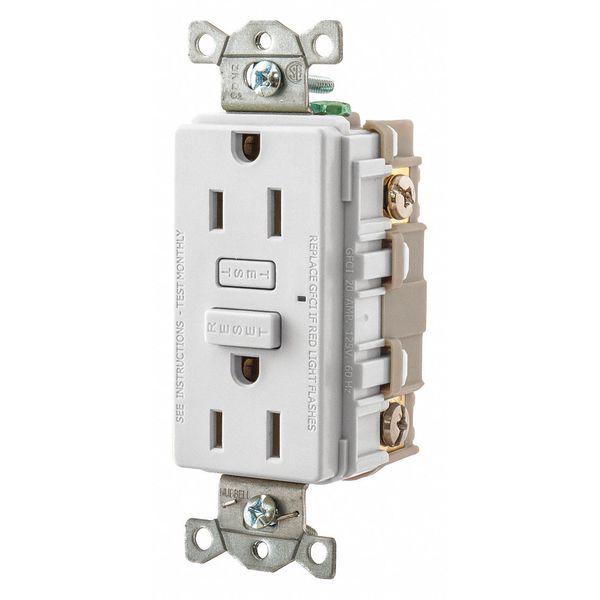 GFCI Receptacle, Self-Testing, 2 Poles
