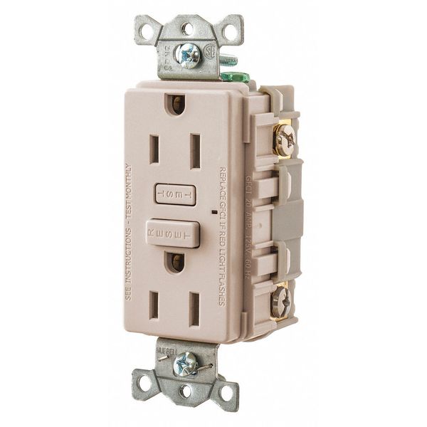 GFCI Receptacle, Self-Testing, 2 Poles