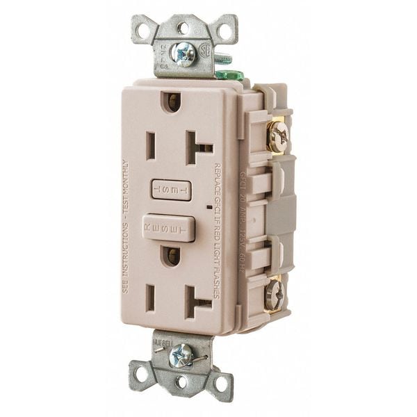 GFCI Receptacle, Self-Testing, 2 Poles