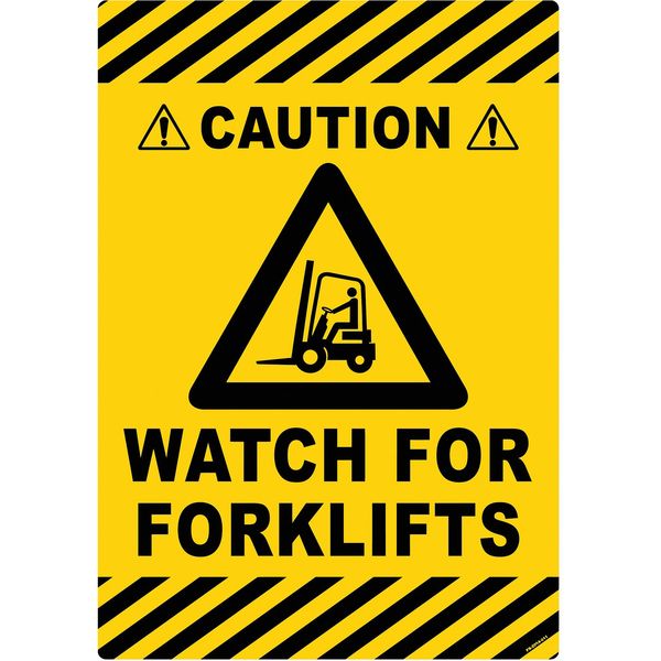 Floor Sign, 20 in H, 14 in W, Vinyl, Vertical Rectangle, English, FS-2014-611
