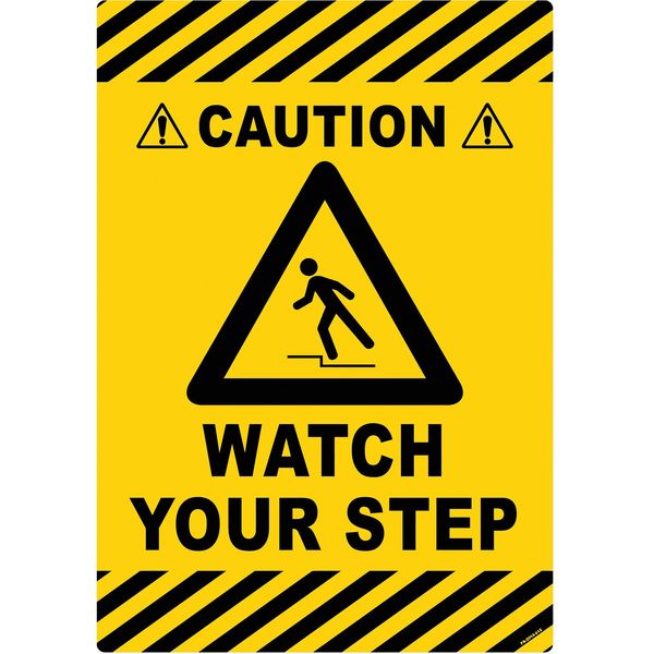 Floor Sign, 20 in H, 14 in W, Vinyl, Vertical Rectangle, English, FS-2014-612