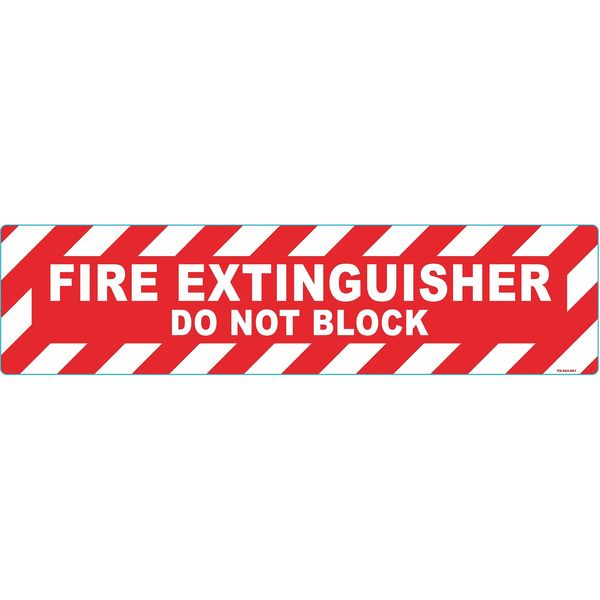 Floor Sign, 6 in H, 24 in W, Vinyl, Horizontal Rectangle, English, FS-624-901