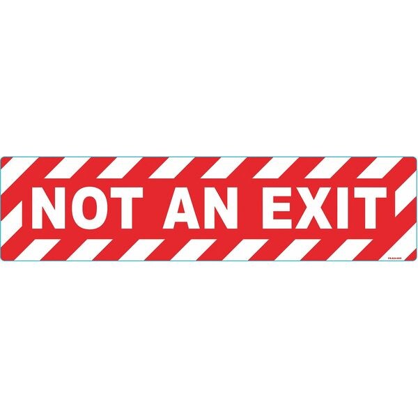 Floor Sign, 6 in H, 24 in W, Vinyl, Horizontal Rectangle, English, FS-624-905