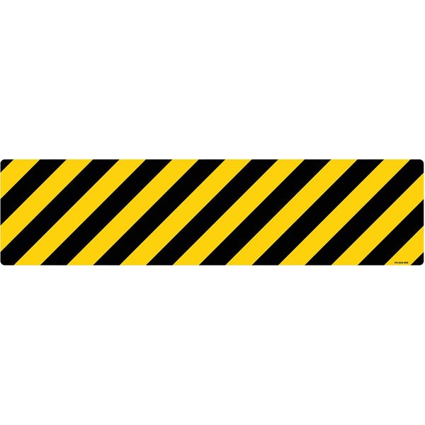 Anti-Slip Floor Sign, 6 in H, 24 in W, Vinyl, Horizontal Rectangle, English, FS-624-909