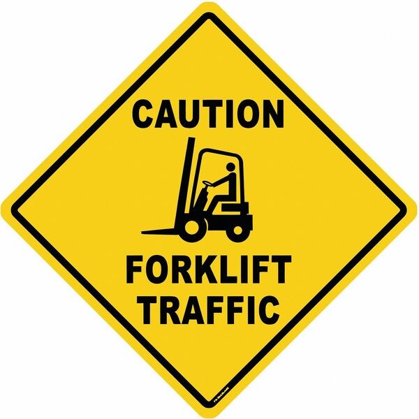Floor Sign, 17 in H, 17 in W, Vinyl, Diamond, English, FS-DIAM-505