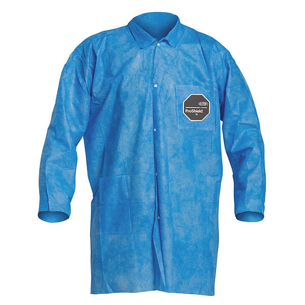Disposable Lab Coat, 3XL, Blue, PK30
