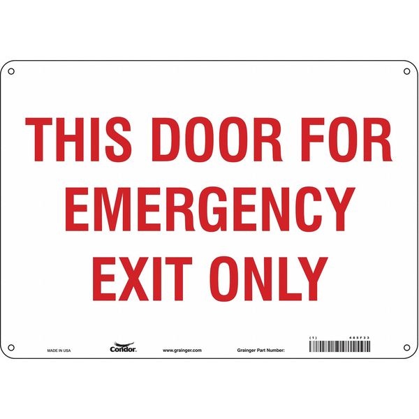 Safety Sign, 10 in x 14 in, Aluminum