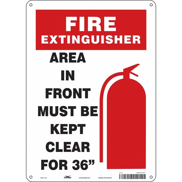Safety Sign, 14 in Height, 10 in Width, Aluminum, Vertical Rectangle, English, 485J51