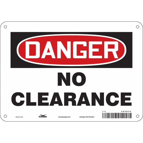 Safety Sign, 7 in Height, 10 in Width, Aluminum, Vertical Rectangle, English, 485K24