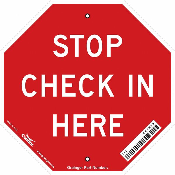 Stop Check In Sign, 11